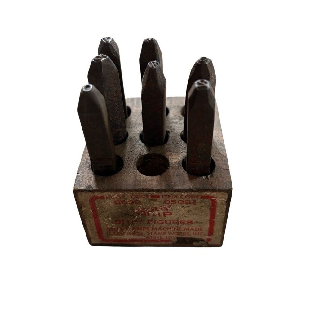 Young Brothers Stamp Works 3/16 Number Stamps 05091 2 Missing